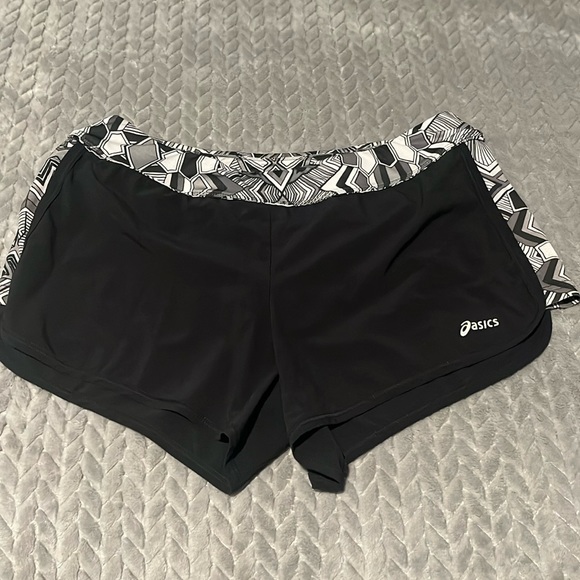 Asics Black/White Running Shorts Large - Picture 1 of 4